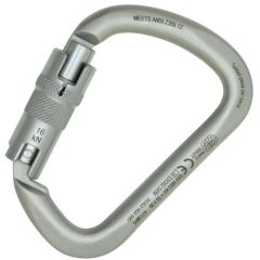 Kong X-Large C Steel Carabiner - 3-Stage Locking - Lunar White & Gold Gate (ANSI)